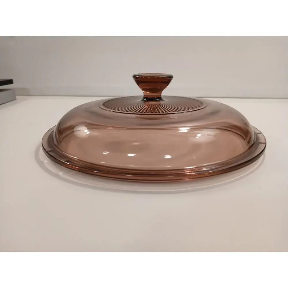 Pyrex Visionware 5 V 1.5 C Pink|Cranberry Colored Replacement Lid